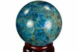 Bright Blue Apatite Sphere - Madagascar #121827-1